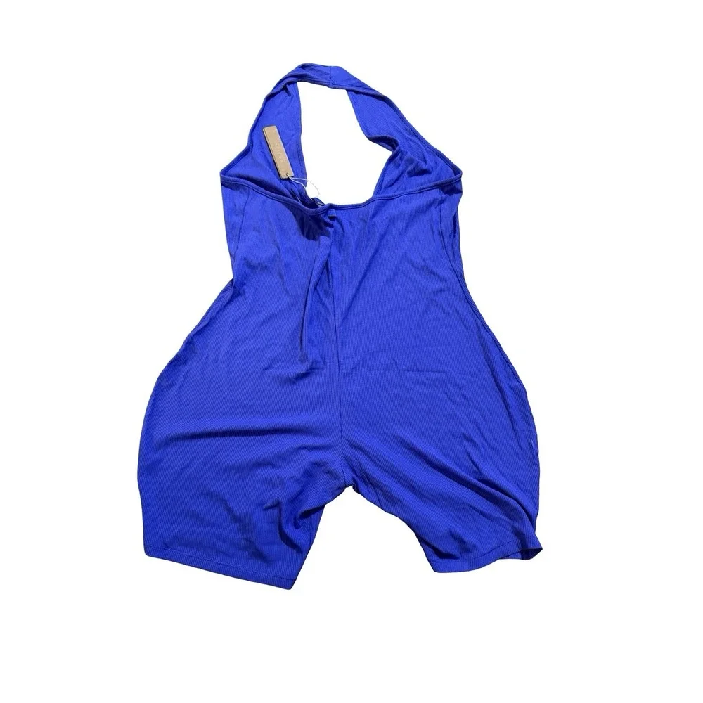 Skims Soft Lounge Plunge Halter Bodysuit - NEW - Tanzanite - XL